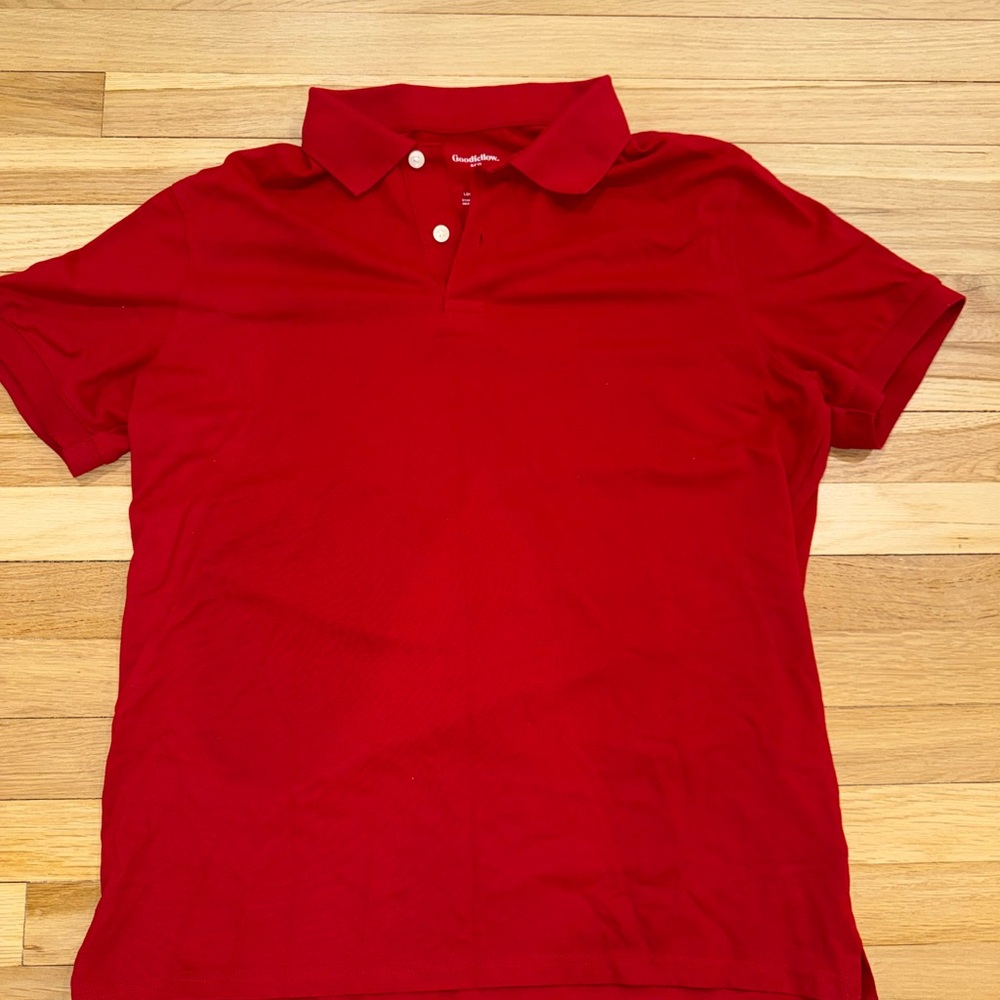 Goodfellow & Co Vibrant Red Polo Shirt
